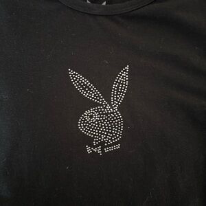 Original brand, Playboy Bunny rhinestone Logo Tee